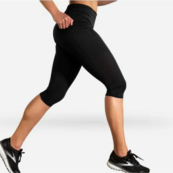 Brooks For Women Black Running Tights, Size-S - Picture 1 of 10